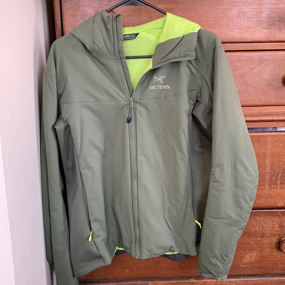 Olive Green Arc’teryx Hooded Jacket (Atom LT)